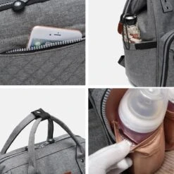 Miss Lulu Luiertas Rugzak - Inclusief Buggy En Kinderwagen Haken - Zwart (E6705 BK) -Aanbiedingen BIBS Winkel 1200x1200 2473