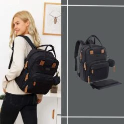 Luiertas Rugzak - Incl. Buggy / Kinderwagen Haken En Verschoningsmat - Complete Set - Zwart Van Zedar -Aanbiedingen BIBS Winkel 1200x1200 2506