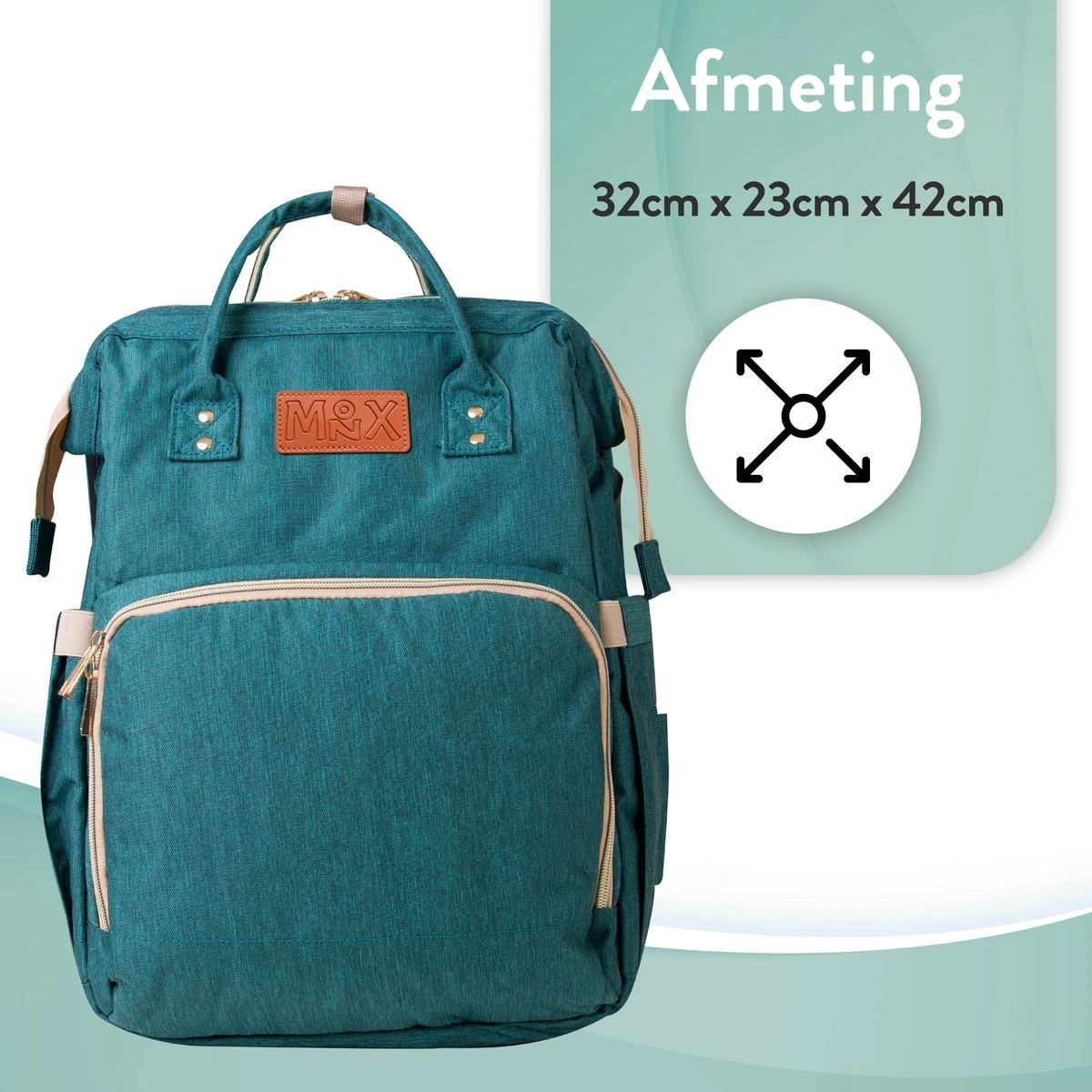 Luiertas Rugzak - Monx Luiertas Verzorgingstas Met Uitklapbaar Babybedje - Overzichtelijke Luierrugzak Extra Buggy En Kinderwagen Haken Inclusief Geïsoleerde Flessenhouder - Groen 2 Luiertas Rugzak - Monx Luiertas Verzorgingstas Met Uitklapbaar Babybedje - Overzichtelijke Luierrugzak Extra Buggy En Kinderwagen Haken Inclusief Geïsoleerde Flessenhouder - Groen - Afbeelding 2