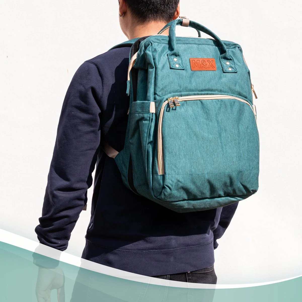 Luiertas Rugzak - Monx Luiertas Verzorgingstas Met Uitklapbaar Babybedje - Overzichtelijke Luierrugzak Extra Buggy En Kinderwagen Haken Inclusief Geïsoleerde Flessenhouder - Groen 7 Luiertas Rugzak - Monx Luiertas Verzorgingstas Met Uitklapbaar Babybedje - Overzichtelijke Luierrugzak Extra Buggy En Kinderwagen Haken Inclusief Geïsoleerde Flessenhouder - Groen - Afbeelding 7