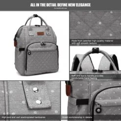 Miss Lulu Luier- En Verzorgingstas Rugzak - Grijs (E6705 D2-GY) 9 Miss Lulu Luier- En Verzorgingstas Rugzak - Grijs (E6705 D2-GY) -Aanbiedingen BIBS Winkel 1200x1200 2578