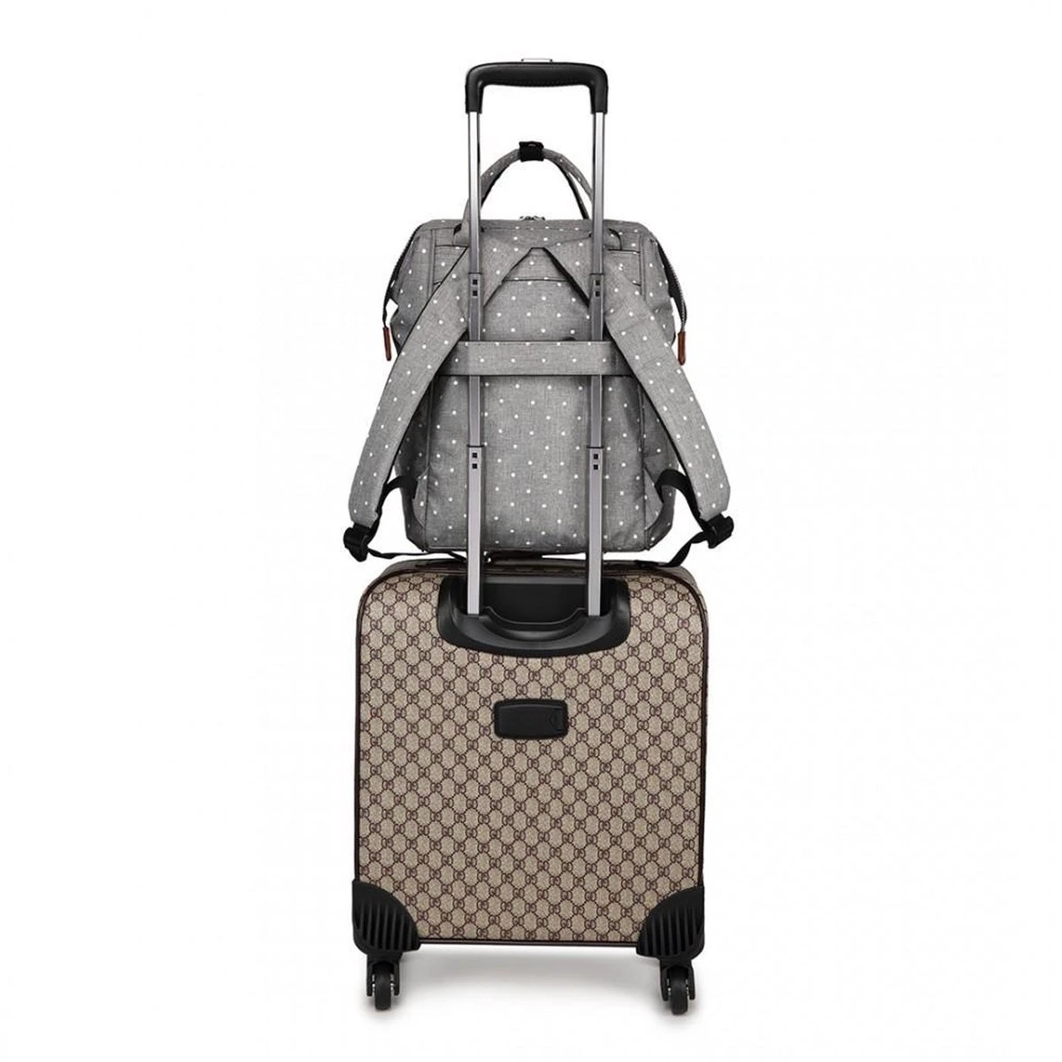 Miss Lulu Luier- En Verzorgingstas Rugzak - Grijs (E6705 D2-GY) 7 Miss Lulu Luier- En Verzorgingstas Rugzak - Grijs (E6705 D2-GY) - Afbeelding 7