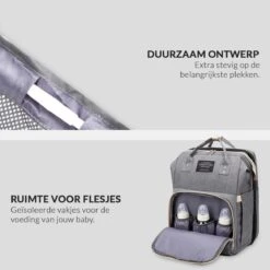 Buxibo 2-in-1 Luier- En Verzorgingstas - Inclusief Verschoon Matje - Baby Rug Tas Met Isoleervak - Diaper Backpack Bag - Reis Rugzak Inclusief Buggy En Kinderwagen Haken - Grote Capaciteit - -Aanbiedingen BIBS Winkel 1200x1200 2588
