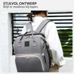 Buxibo 2-in-1 Luier- En Verzorgingstas - Inclusief Verschoon Matje - Baby Rug Tas Met Isoleervak - Diaper Backpack Bag - Reis Rugzak Inclusief Buggy En Kinderwagen Haken - Grote Capaciteit - -Aanbiedingen BIBS Winkel 1200x1200 2589