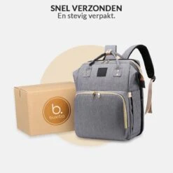 Buxibo 2-in-1 Luier- En Verzorgingstas - Inclusief Verschoon Matje - Baby Rug Tas Met Isoleervak - Diaper Backpack Bag - Reis Rugzak Inclusief Buggy En Kinderwagen Haken - Grote Capaciteit - -Aanbiedingen BIBS Winkel 1200x1200 2592