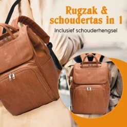 JeRie Luiertas Rugzak – Verschoonmatje – Verzorgingstas – Luiertassen – Met Kinderwagen Haken - Bruin -Aanbiedingen BIBS Winkel 1200x1200 2608