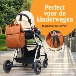 JeRie Luiertas Rugzak – Verschoonmatje – Verzorgingstas – Luiertassen – Met Kinderwagen Haken - Bruin -Aanbiedingen BIBS Winkel 1200x1200 2609