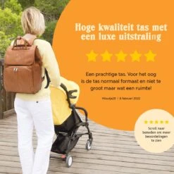 JeRie Luiertas Rugzak – Verschoonmatje – Verzorgingstas – Luiertassen – Met Kinderwagen Haken - Bruin -Aanbiedingen BIBS Winkel 1200x1200 2611