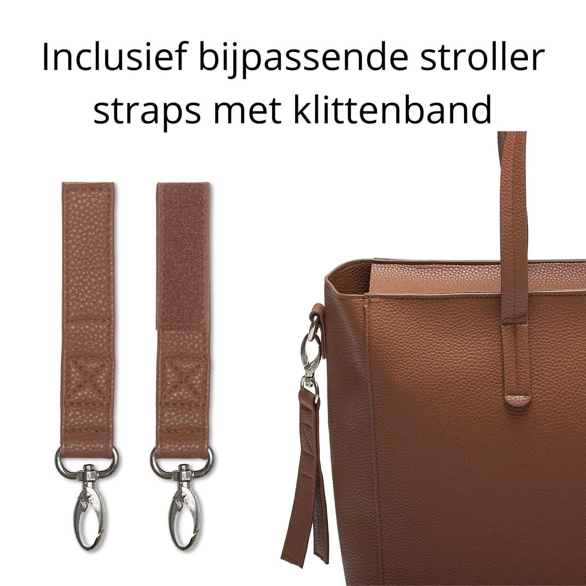 Snoozzz Luiertas Luxe Verzorgingstas – Inclusief Uitneembare Tas Organizer Met Thermovak, Stroller Hooks En Verschoningsmatje - Cognac 7 Snoozzz Luiertas Luxe Verzorgingstas – Inclusief Uitneembare Tas Organizer Met Thermovak, Stroller Hooks En Verschoningsmatje - Cognac - Afbeelding 7