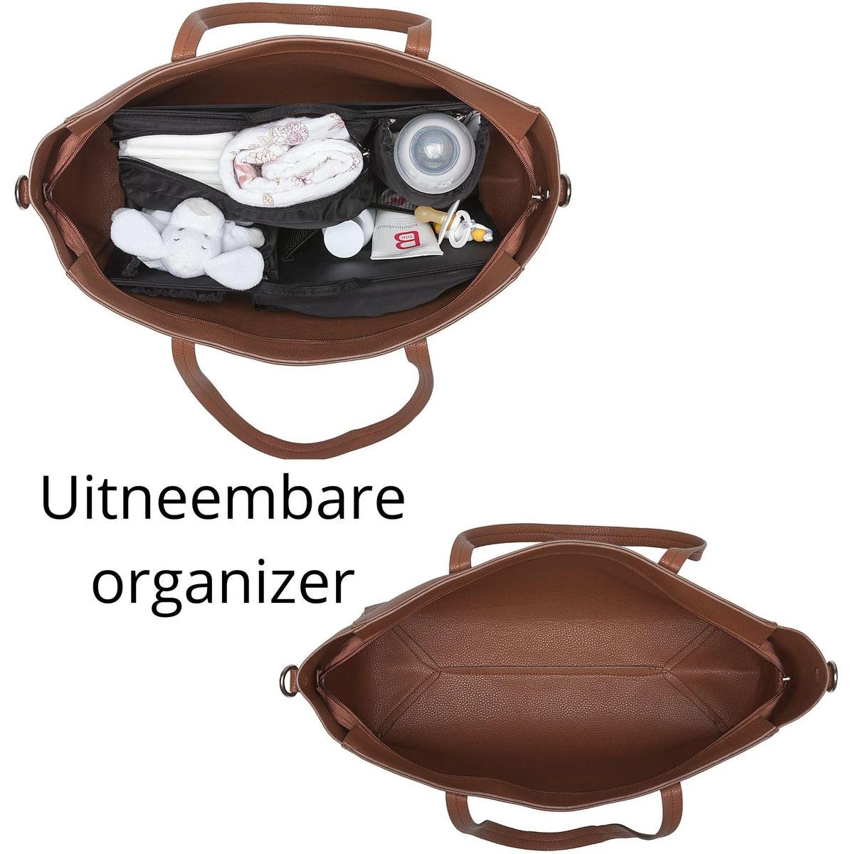 Snoozzz Luiertas Luxe Verzorgingstas – Inclusief Uitneembare Tas Organizer Met Thermovak, Stroller Hooks En Verschoningsmatje - Cognac 12 Snoozzz Luiertas Luxe Verzorgingstas – Inclusief Uitneembare Tas Organizer Met Thermovak, Stroller Hooks En Verschoningsmatje - Cognac - Afbeelding 12
