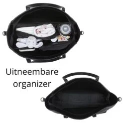 Snoozzz Luiertas Luxe Verzorgingstas – Inclusief Uitneembare Tas Organizer Met Thermovak, Stroller Hooks En Verschoningsmatje - Zwart -Aanbiedingen BIBS Winkel 1200x1200 2699