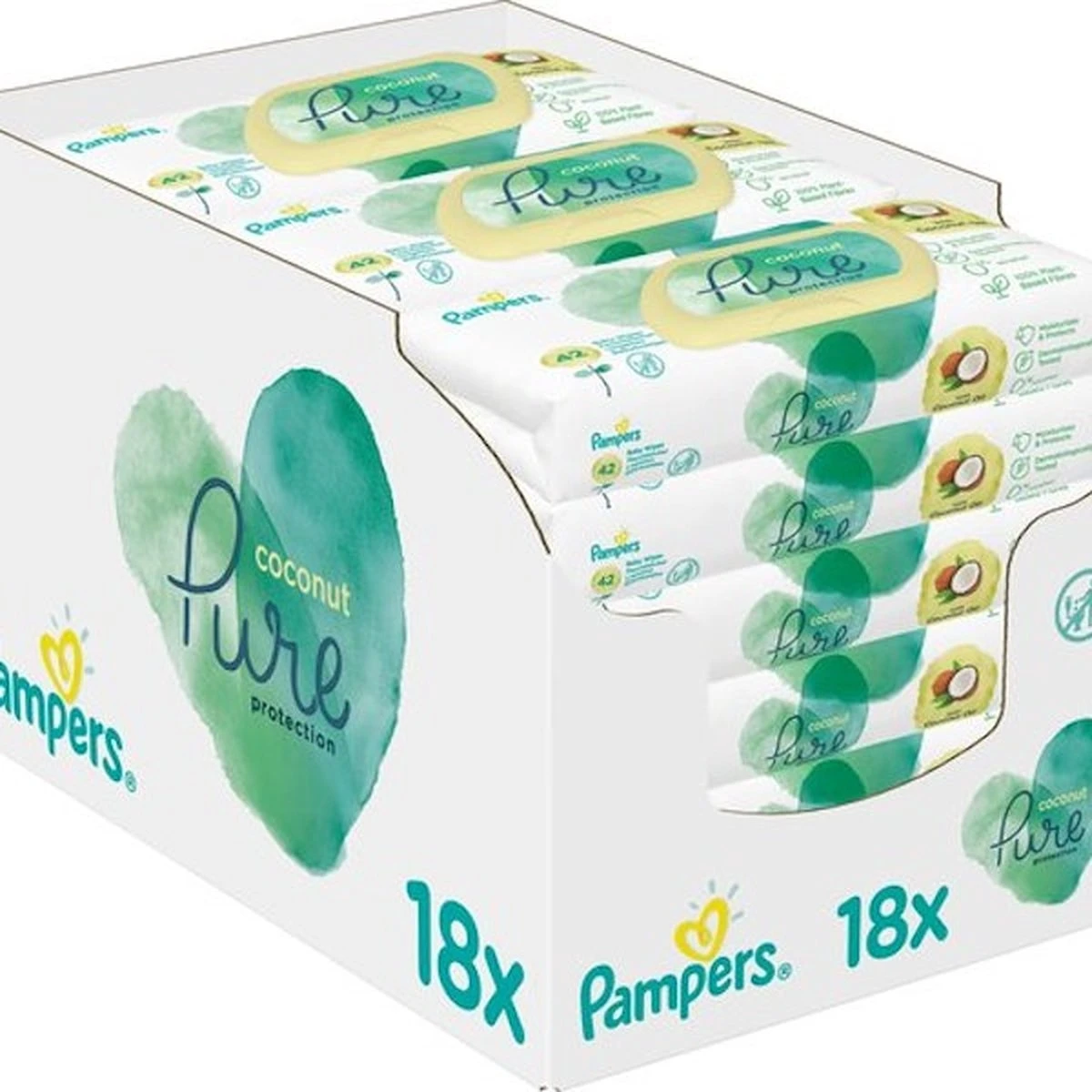 Pampers® Pampers Pure Coconut Babydoekjes - 18pakjes Van 42 Doekjes =756 Babydoekjes 7 Pampers® Pampers Pure Coconut Babydoekjes - 18pakjes Van 42 Doekjes =756 Babydoekjes - Afbeelding 7