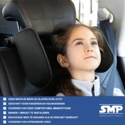 SMP® Hoofdsteun Auto Voor Kinderen En Volwassenen Voor Slapen In Auto - Nekkussen Auto - Reiskussen Auto - Neksteun Auto - Hoofdkussen Auto - Verstelbaar - Memoryfoam Met Ademde Stof - Zwart -Aanbiedingen BIBS Winkel 1200x1200 2875