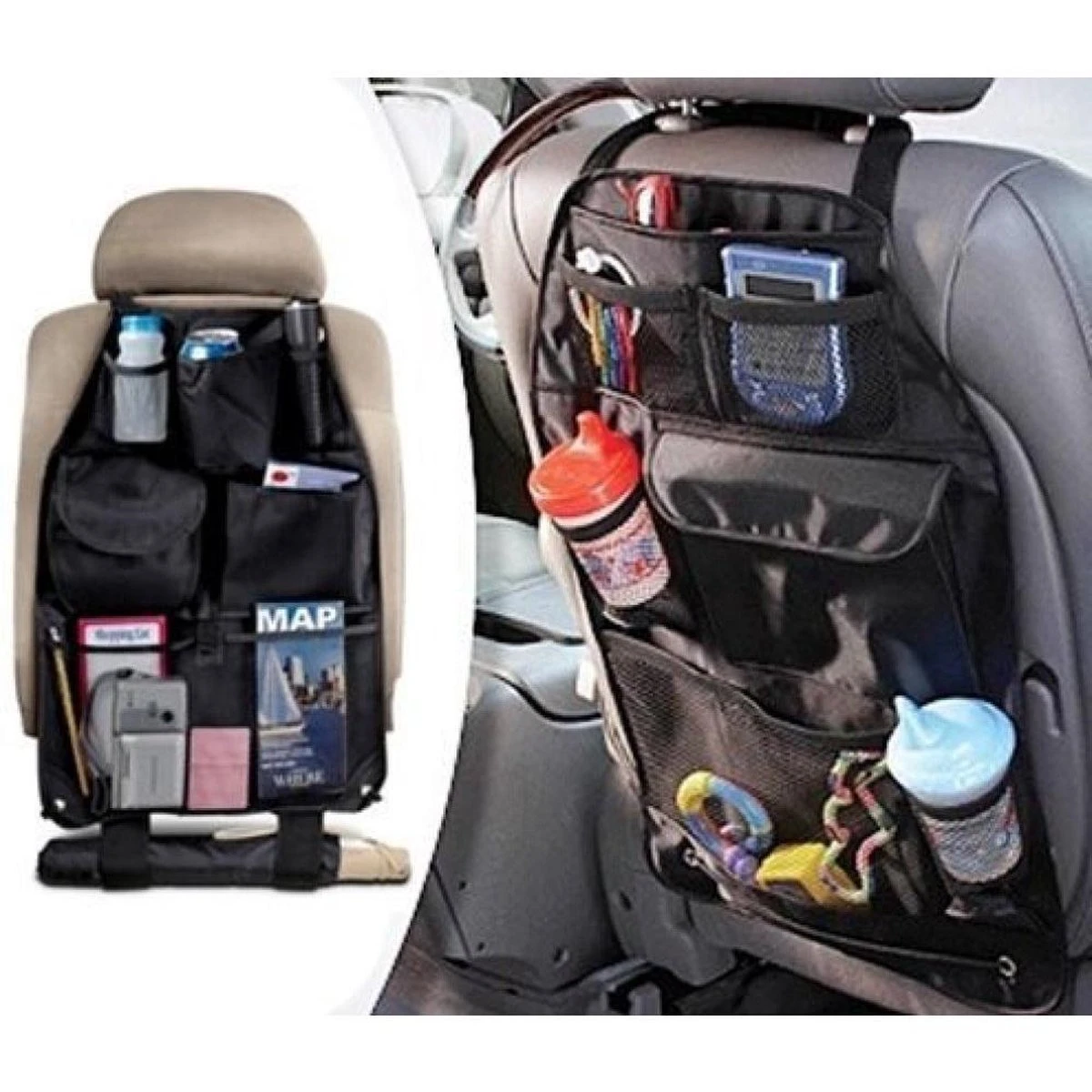 Merkloos Autostoel Organizer 3 Merkloos Autostoel Organizer - Afbeelding 3