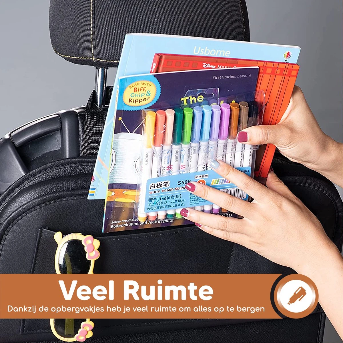 Bablue Autostoel Organizer - Zwart - 1 Stuks - Stevig PU Leer - Met Uitklapbare Tafel - Auto Organizer - Auto Accessories Interieur - Autostoel Organizer Tablet Houder - Autostoel Beschermer 4 Bablue Autostoel Organizer - Zwart - 1 Stuks - Stevig PU Leer - Met Uitklapbare Tafel - Auto Organizer - Auto Accessories Interieur - Autostoel Organizer Tablet Houder - Autostoel Beschermer - Afbeelding 4