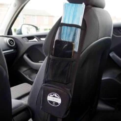 Reismonkey Auto Organizer – Auto Accessories – Voor Telefoon - Autostoel Organizer – Zwart – Auto Portemonnee