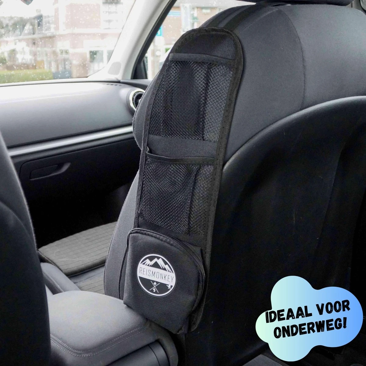 Reismonkey Auto Organizer – Auto Accessories – Voor Telefoon - Autostoel Organizer – Zwart – Auto Portemonnee 2 Reismonkey Auto Organizer – Auto Accessories – Voor Telefoon - Autostoel Organizer – Zwart – Auto Portemonnee - Afbeelding 2
