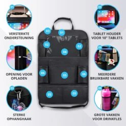 Merkloos Luxe En Stevige Autostoel Organizer Met Tablethouder – Auto Organizer – Auto/Accessoires/Bescherming – 45*65cm – Zwart - 1 Stuk -Aanbiedingen BIBS Winkel 1200x1200 2955