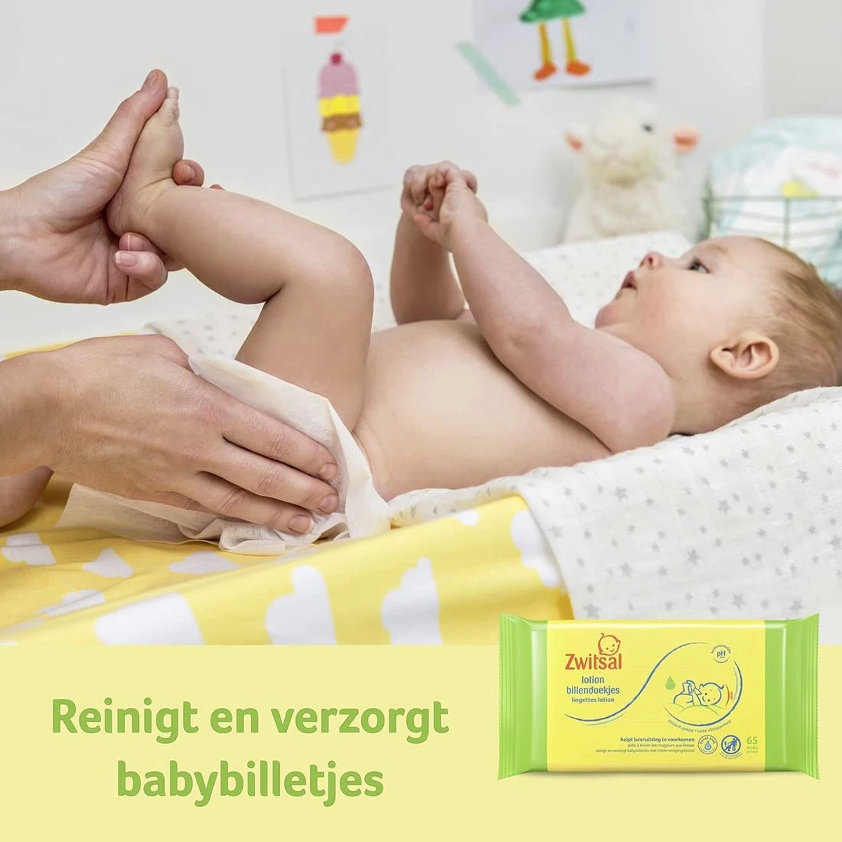 Zwitsal Baby Billendoekjes Lotion (30 X 65 Wipes), Voor Alle Huidtypes, 1950 Doekjes - Voordeelverpakking 5 Zwitsal Baby Billendoekjes Lotion (30 X 65 Wipes), Voor Alle Huidtypes, 1950 Doekjes - Voordeelverpakking - Afbeelding 5