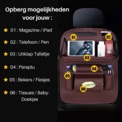 Merkloos PREMIUM Autostoel Organizer - Carseat Organiser - Auto Stoel Organizer - Tablet Houder - Auto Tafeltje - Auto Organizer - Beker Houder - Paraplu Houder - Tissue Doos Houder -Aanbiedingen BIBS Winkel 1200x1200 3015