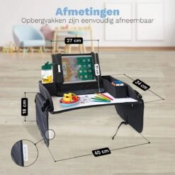 Blyzi - Reistafel Auto Met Tablethouder – Opvouwbaar – Speeltafel Voor Onderweg – Auto Organizer – Tekentafel - Zwart -Aanbiedingen BIBS Winkel 1200x1200 3122