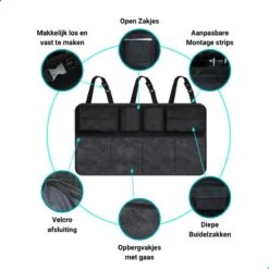 TIKKENS® Auto Organizer Kofferbak - Autostoel Organizer - Koffer Organizer - Zwart - Universeel -Aanbiedingen BIBS Winkel 1200x1200 3140