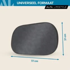 ALFA LIFESTYLE® Statische Zonneschermen - SHADE PRO V3 – Zwart Transparant Zonnescherm – UV Protectie Bescherming - Zonwering Auto - 2 Stuks -Aanbiedingen BIBS Winkel 1200x1200 3228