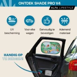 ALFA LIFESTYLE® Statische Zonneschermen – SHADE PRO V4- Jungle – Zonnescherm Auto Baby – UV Protectie Bescherming - 2 Stuks -Aanbiedingen BIBS Winkel 1200x1200 3235