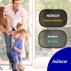 Nince Zonnescherm Auto Zijraam Van Hoge Kwaliteit - Set Van 2 - Extra Donker -Aanbiedingen BIBS Winkel 1200x1200 3259