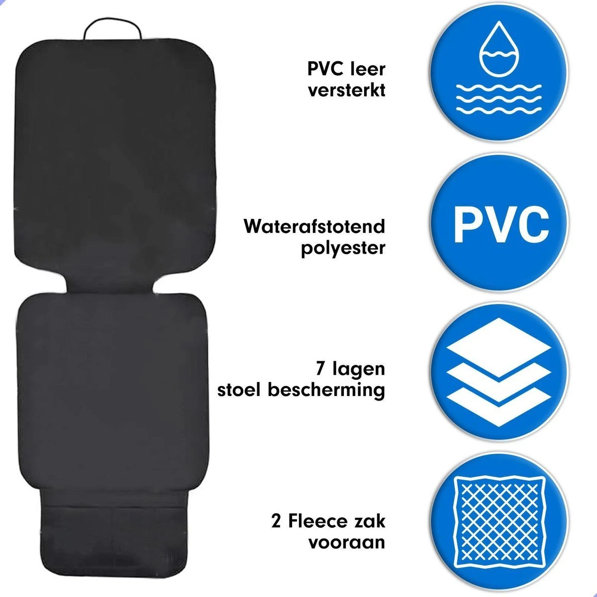 Professor Q - Autostoelhoes - Autostoelbeschermer - Autostoel Beschermer - Zwart 5 Professor Q - Autostoelhoes - Autostoelbeschermer - Autostoel Beschermer - Zwart - Afbeelding 5