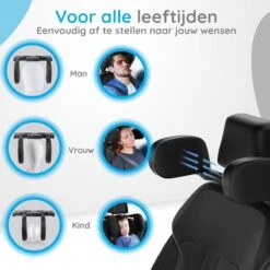 Good4You Hoofdsteun Auto - Nekkussen Auto - Hoofdsteun Auto Kinderen - Autokussen - Neksteun Auto - Volwassenen En Kinderen - Verstelbaar - Zwart -Aanbiedingen BIBS Winkel 1200x1200 3385
