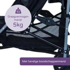 Prénatal Plus Buggy - Kinderwagen - Inklapbaar En Verstelbaar - Met Boodschappenmand - Plooibuggy Zwart -Aanbiedingen BIBS Winkel 1200x1200 3413