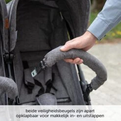 ABC Design Duo Kinderwagen Twin Circle Line - Inclusief Regenhoes - Woven Graphite -Aanbiedingen BIBS Winkel 1200x1200 3441