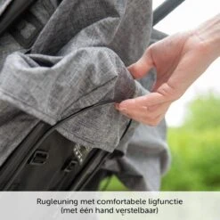 ABC Design Duo Kinderwagen Twin Circle Line - Inclusief Regenhoes - Woven Graphite -Aanbiedingen BIBS Winkel 1200x1200 3443