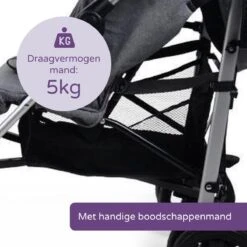 Prénatal Luxe Buggy – Kinderwagen Met Boodschappenmand En Zonneklep - Verstelbare Wandelwagen – Inklapbaar Met 1 Hand - Plooibuggy Grijs -Aanbiedingen BIBS Winkel 1200x1200 3516
