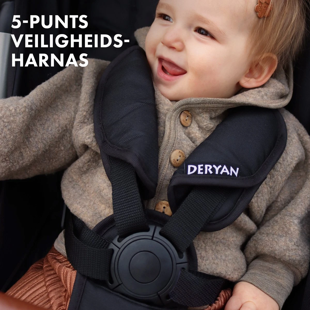 Deryan Luxe XP Buggy XL - Compact Lichtgewicht - Zwart 3 Deryan Luxe XP Buggy XL - Compact Lichtgewicht - Zwart - Afbeelding 3