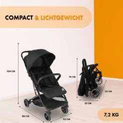 Deryan Rolo Luxe Lichtgewicht Buggy - Zwart -Aanbiedingen BIBS Winkel 1200x1200 3588