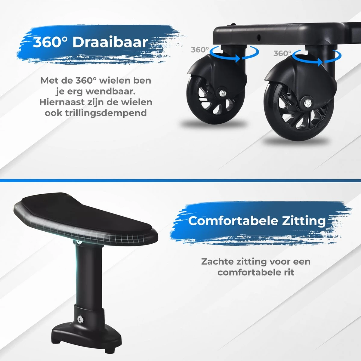 MESC Meerijdplankje Universeel Voor Buggy En Kinderwagen - Meerijdplankje Met Zitje 5 MESC Meerijdplankje Universeel Voor Buggy En Kinderwagen - Meerijdplankje Met Zitje - Afbeelding 5