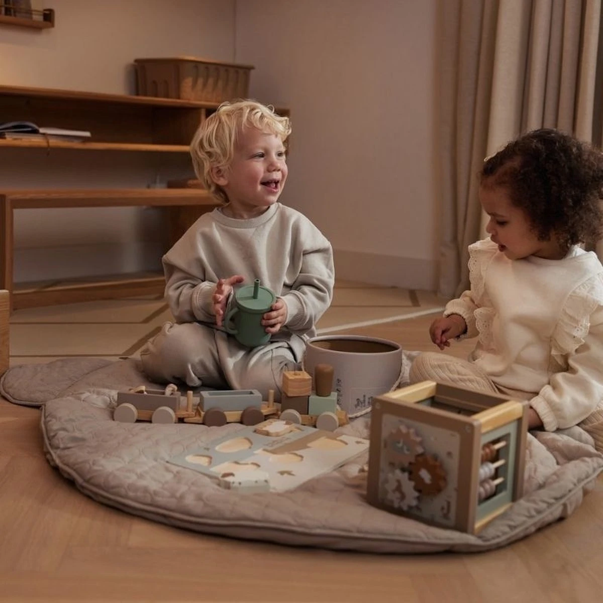 Jollein Houten Activiteitenkubus 15x15x15cm - Farm 11 Jollein Houten Activiteitenkubus 15x15x15cm - Farm - Afbeelding 11