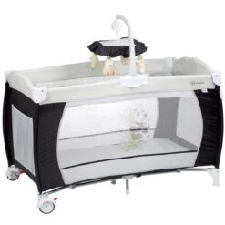 Campingbed BabyGO Sleeper DeLuxe Zwart (incl. Bodemverhoger) -Aanbiedingen BIBS Winkel 1200x1200 3931