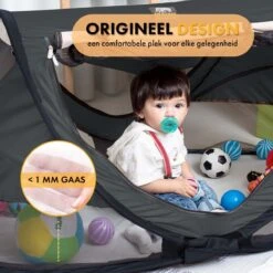 Deryan Peuter Luxe Campingbedje – Inclusief Zelfopblaasbare Matras - Zwart -Aanbiedingen BIBS Winkel 1200x1200 3950