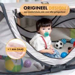 Deryan Peuter Luxe Campingbedje – Inclusief Zelfopblaasbare Matras - Silver -Aanbiedingen BIBS Winkel 1200x1200 3954