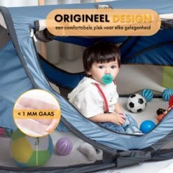 Deryan Peuter Luxe Campingbedje – Inclusief Zelfopblaasbare Matras - Blue -Aanbiedingen BIBS Winkel 1200x1200 3971