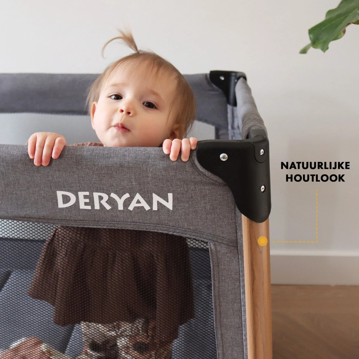 Deryan Luxe Campingbed Compleet - 120x60cm - Bodemverhoger - Verschoonblad - Opbergmand - Grijs 3 Deryan Luxe Campingbed Compleet - 120x60cm - Bodemverhoger - Verschoonblad - Opbergmand - Grijs - Afbeelding 3