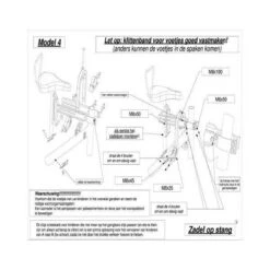 Zadel Op Stang Model 4 Kinderzitje Voor Damesfiets Met Enkele Oversized Onderbuis - Nooit Meer Zwaar Sturen -Aanbiedingen BIBS Winkel 1200x1200 4201