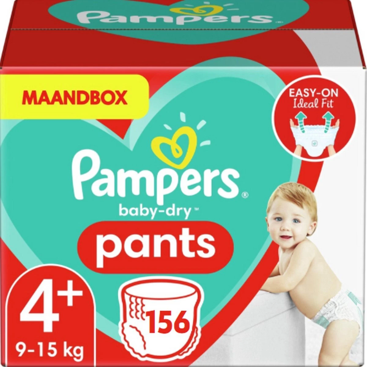 Pampers® Pampers Baby Dry Pants Maat 4+ - 156 Luierbroekjes Maandbox 1 Pampers® Pampers Baby Dry Pants Maat 4+ - 156 Luierbroekjes Maandbox