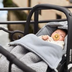 Jollein Voetenzak Voor Autostoel & Kinderwagen - Teddy - Storm Grey -Aanbiedingen BIBS Winkel 1200x1200 4239