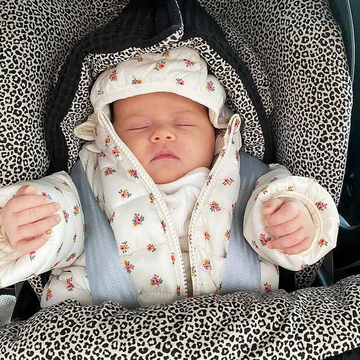 Ukje Voetenzak Baby Autostoel - Universeel - Geschikt Voor Maxi Cosi Cybex Doona - Superzacht Katoen - Zwart Wafel - Luipaard 3 Ukje Voetenzak Baby Autostoel - Universeel - Geschikt Voor Maxi Cosi Cybex Doona - Superzacht Katoen - Zwart Wafel - Luipaard - Afbeelding 3