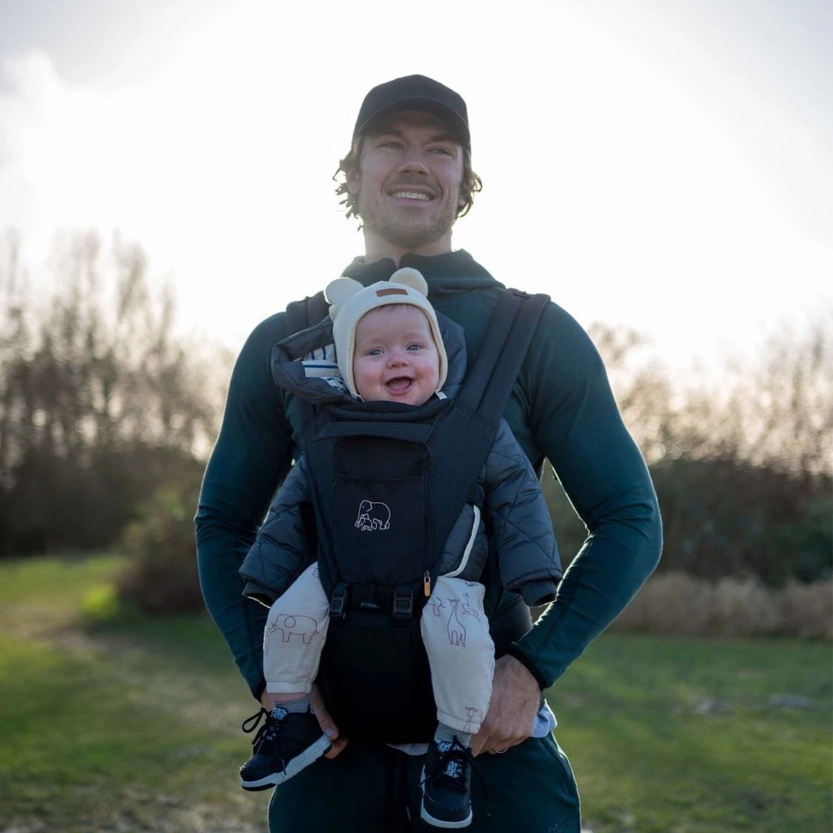 Deryan Pack Luxe Ergonomische Draagzak - Babydrager + Opbergvakjes - Zwart 7 Deryan Pack Luxe Ergonomische Draagzak - Babydrager + Opbergvakjes - Zwart - Afbeelding 7