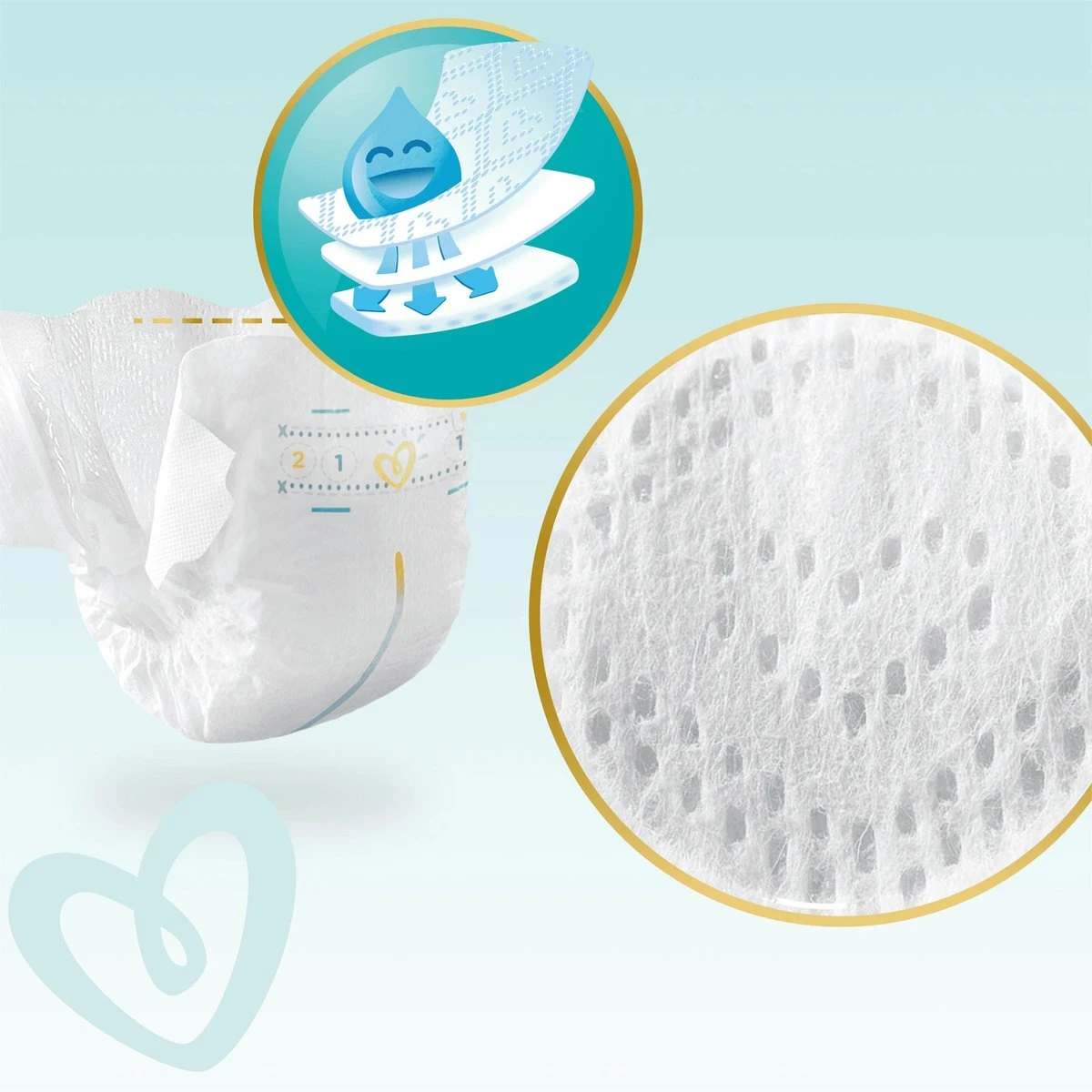Pampers® Pampers Premium Protection Luiers - Maat 1 (2-5 Kg) - 144 Stuks - Maandbox 3 Pampers® Pampers Premium Protection Luiers - Maat 1 (2-5 Kg) - 144 Stuks - Maandbox - Afbeelding 3